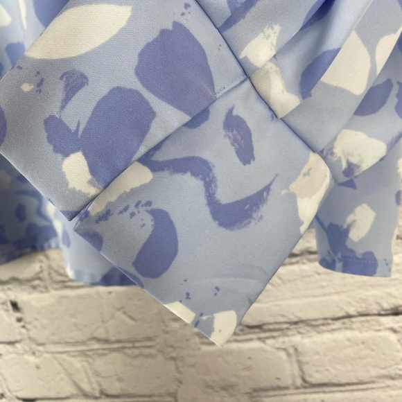 Nine West Purple Geometric Blouse Floral size XL - Picture 7 of 10